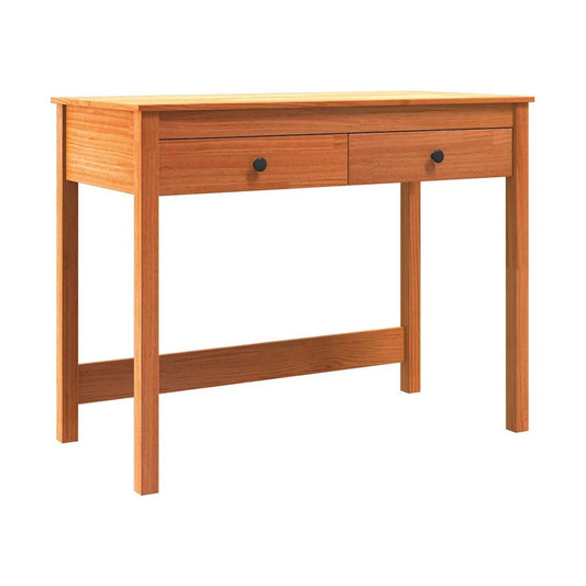 Escritorio Max Brown 100 X 50 X 78 Cm Madera De Pino Macizo