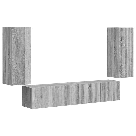 Conjunto De Mueble Para Tv De Pared 4 Pcs