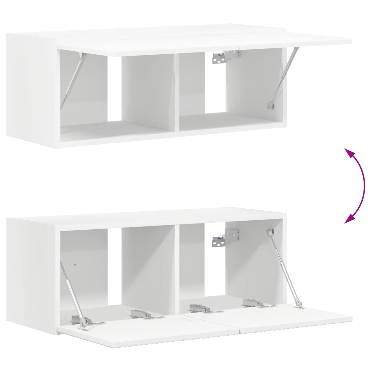 Conjunto De Mueble Para Tv De Pared Montaje En La Pared 6 Pcs