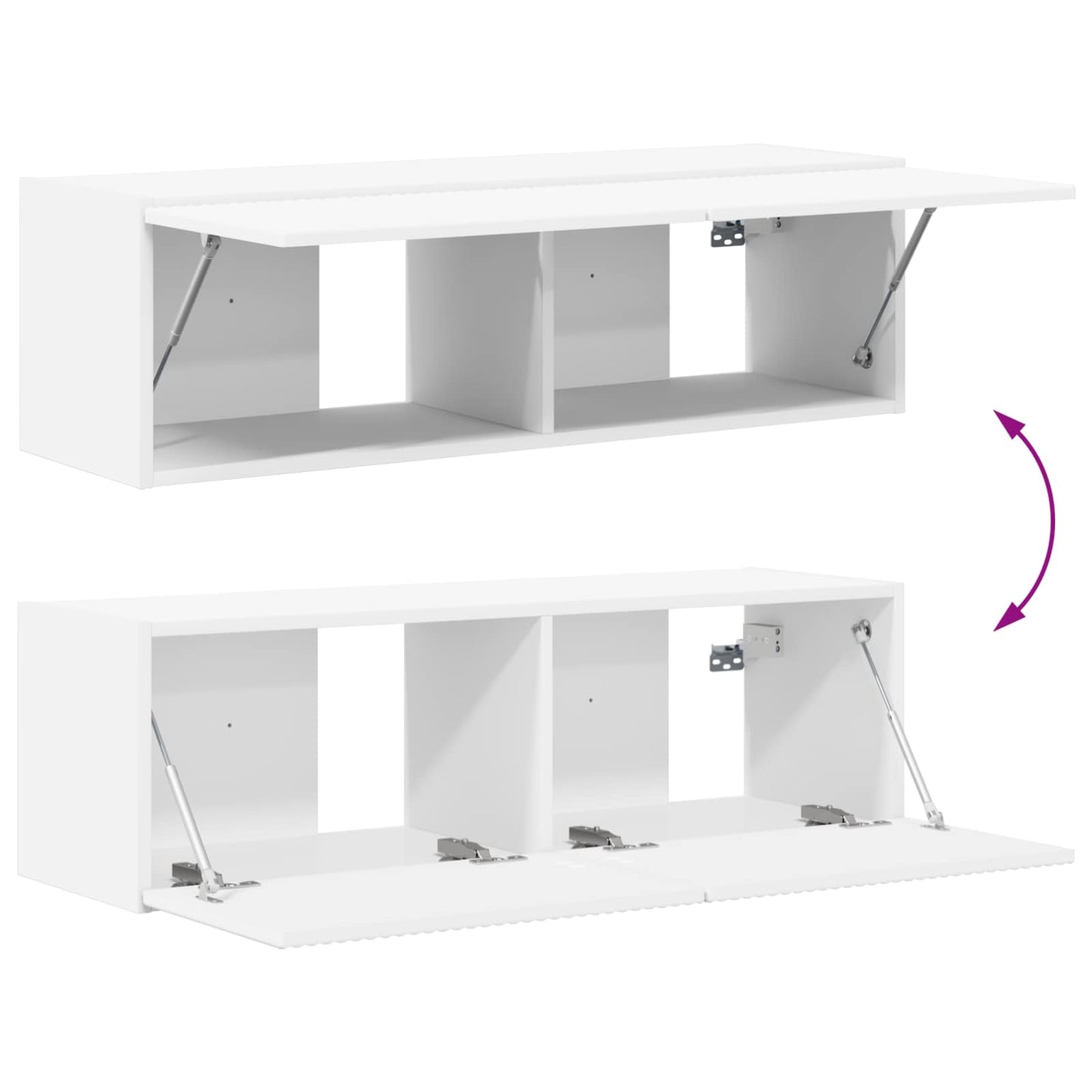 Conjunto De Mueble De Tv 3 Pcs Madera De Ingeniería
