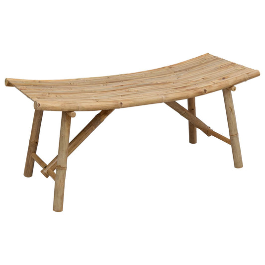 Banco De Jardín 110 X 45 X 50 Cm Bambú Natural Rectangular