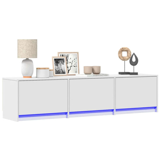 Mueble De Tv Con Led 165 X 34 X 40 Cm Madera De Ingeniería