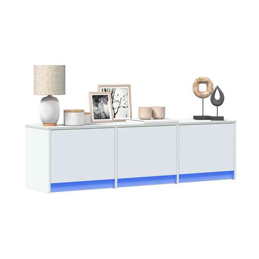 Mueble De Tv Con Led 140 X 34 X 40 Cm Madera De Ingeniería