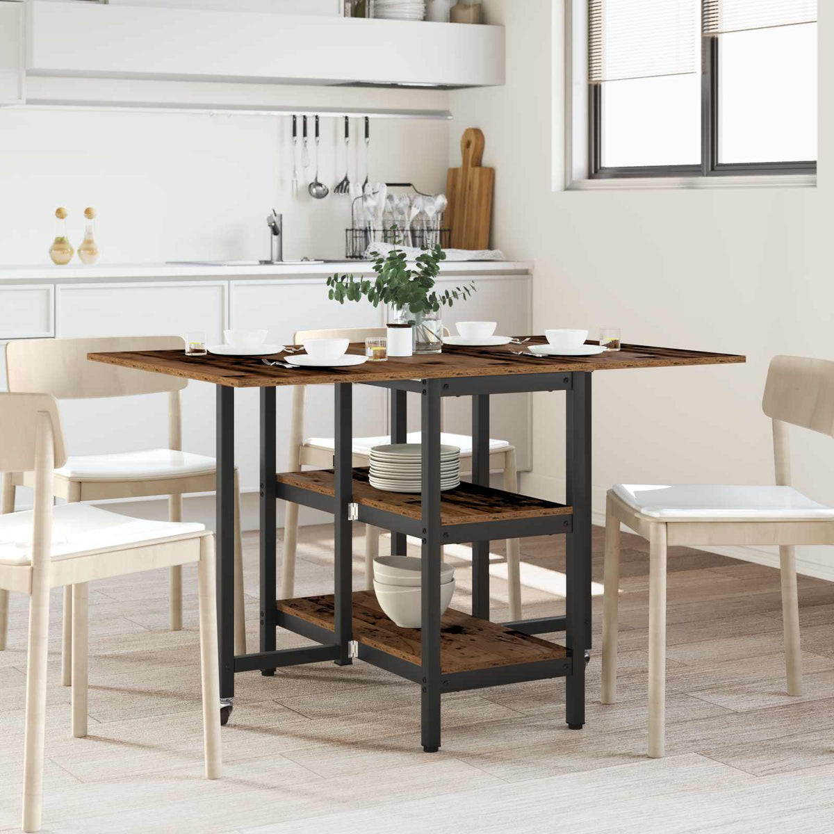Mesa De Comedor 122 X 80 X 76,5 Cm Madera De Ingeniería