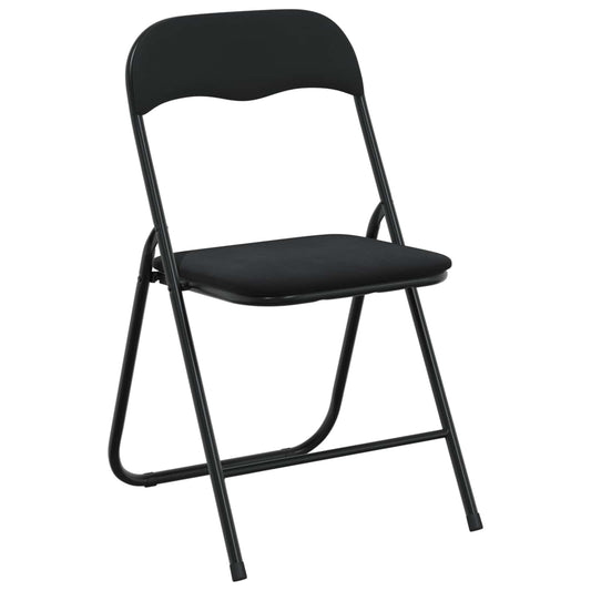 Silla Plegable 8 Uds. Terciopelo Negro 48 X 44 X 78 Cm