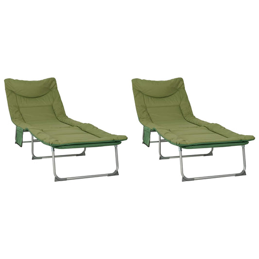 Tumbona Plegable Con Cojín 2 Pcs