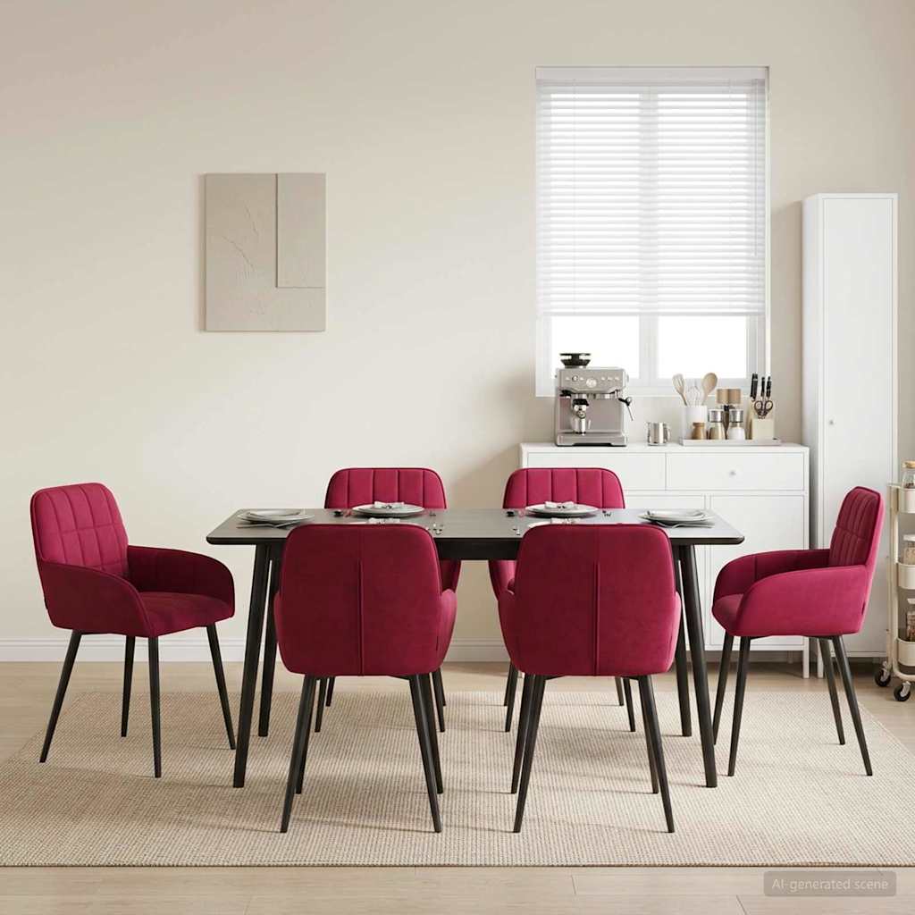 Sillas De Comedor 2 Uds. Terciopelo 56.5 X 50 X 85 Cm