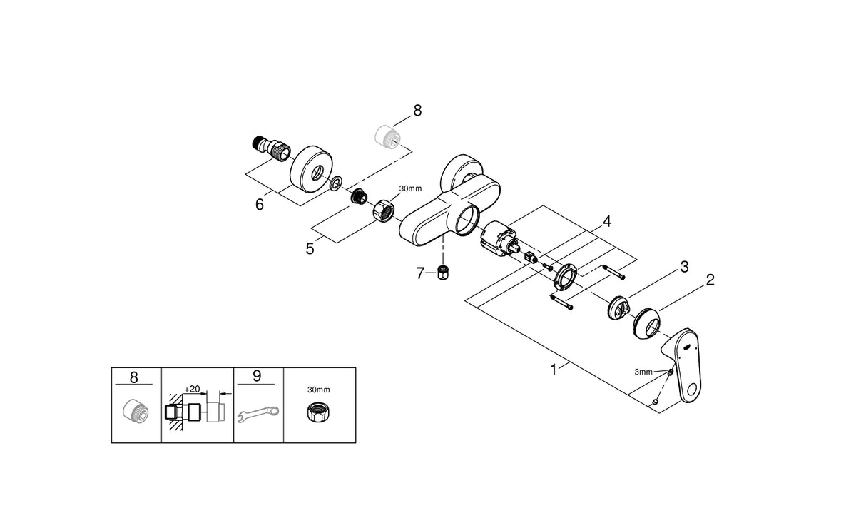 Gro europlus monomando ducha cromo