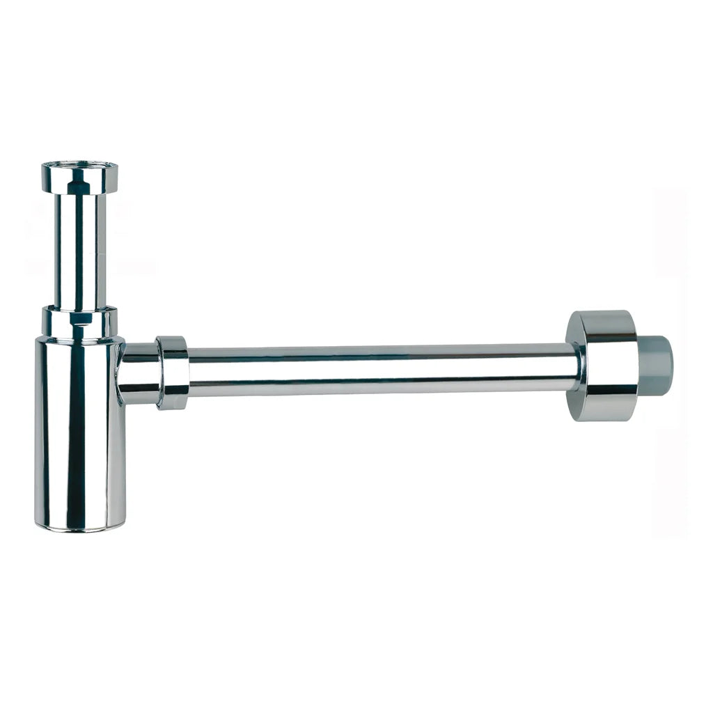 Sifón botella horizontal Jimten lavabo 1 1/4" cromo Ø40mm S-438