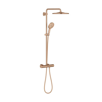 Columna de grifería para ducha termostático Grohe - Cobre Cepillado
