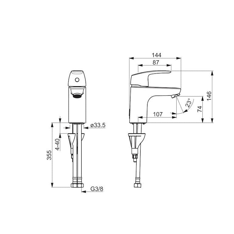 Grifo de Lavabo Oras Safira 1010F