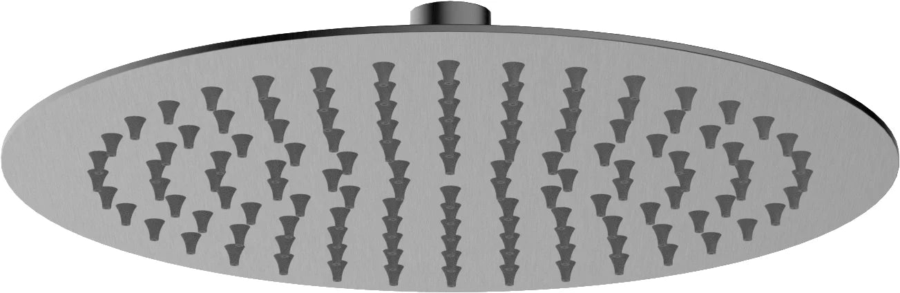 Columna de grifería para ducha termostático Stillo Hades gun metal rociador mural 2 vías Ø250mm maneral de 3 funciones