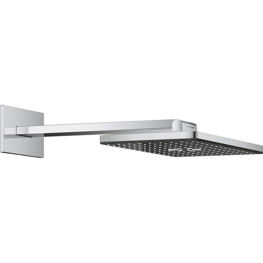 Rociador de ducha rectangular Grohe rainshower aqua - Negro/cromo