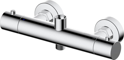 Columna de grifería para ducha termostático Stillo Hades cromo rociador mural 2 vías Ø250mm maneral de 3 funciones