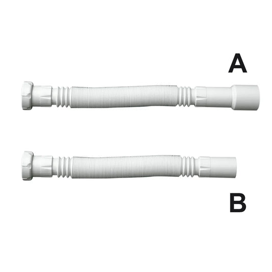 Sifón flexible horizontal Jimten universal 1 1/4" blanco Ø40mm A-103
