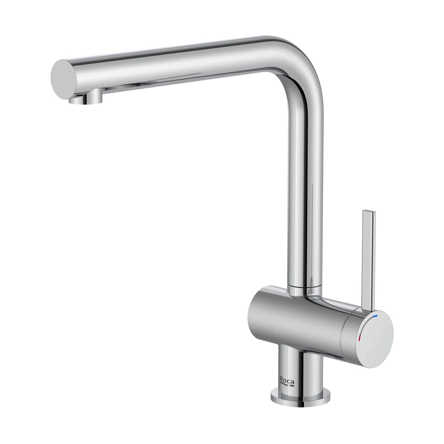 Grifo de cocina extra alto Roca Ona monomando con caño en forma de L acabado cromo