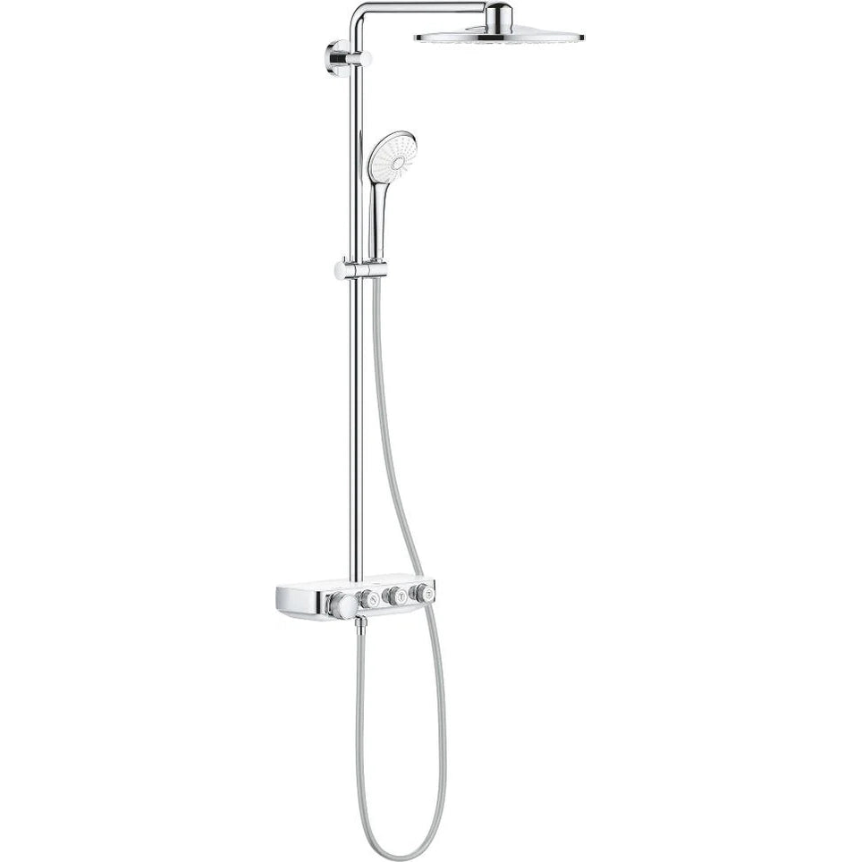 Columna de grifería para ducha termostático Grohe - Blanco/cromo