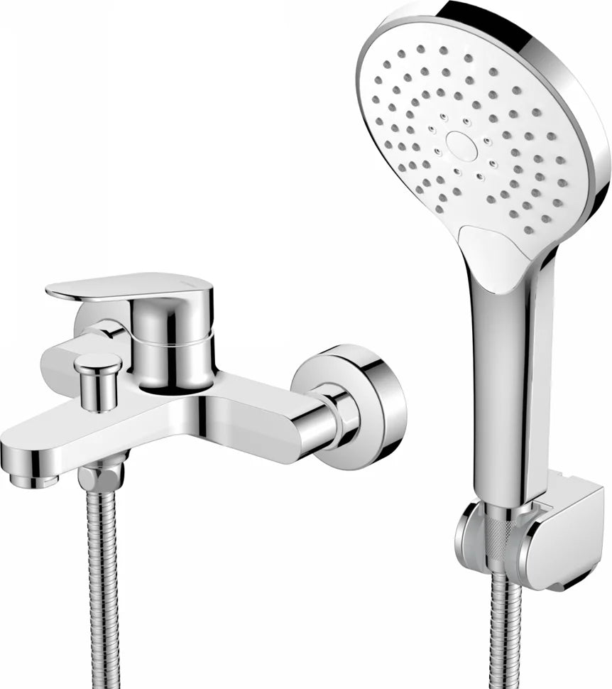 Grifería de baño ducha de 2 agujeros monomando Stillo Zeus cromo