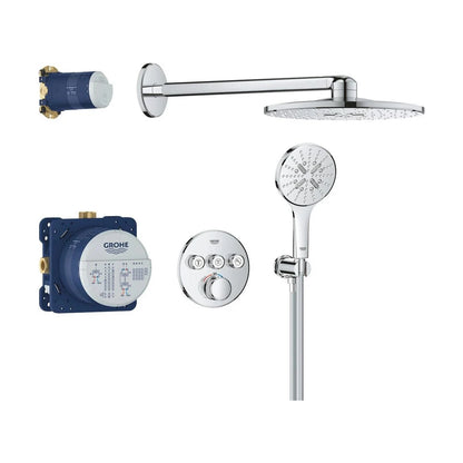 Columna de grifería para ducha empotrada bimando Grohe - Cromo