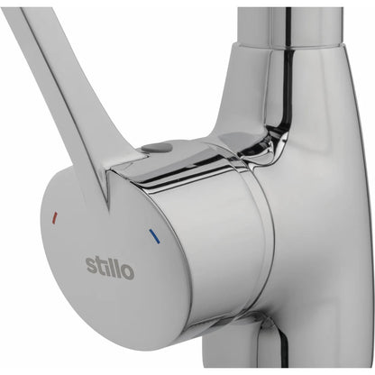 Grifo de fregadero extra alto Stillo Capri-N con palanca médica en acabado cromo