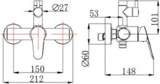 Columna de grifería para ducha monomando Stillo Zeus apariencia acero inoxidable rociador mural 2 vías Ø250mm