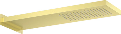 Rociador de ducha rectangular Roca raindream montaje - Oro cepillado
