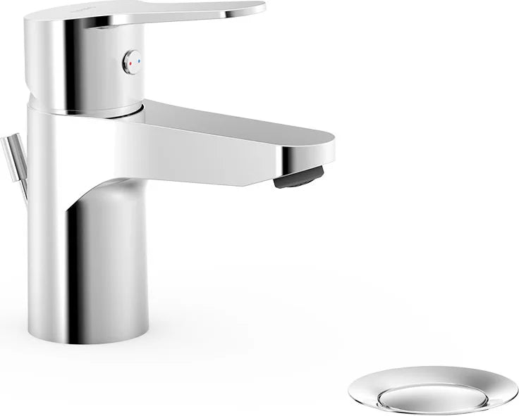 Grifería de lavabo baja Tres Base-Tres con desagüe automático cromo con aireador