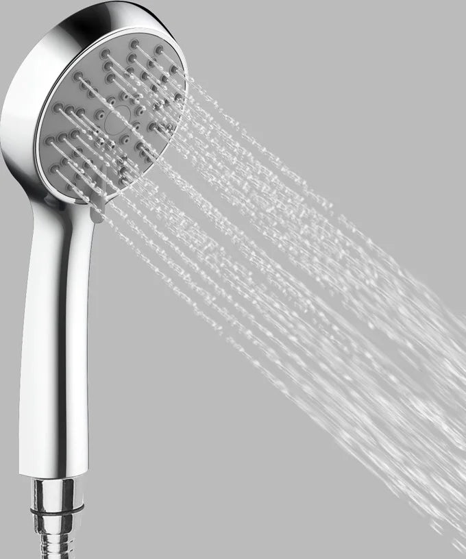 Columna de grifería para ducha termostático Stillo Hera negro rociador mural 2 vías Ø248mm maneral de 3 funciones