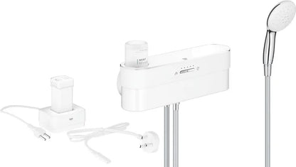 Ducha Grohe Purefoam monomando pulsador -  Blanco/Cromo