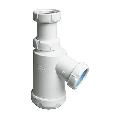 Sifón botella lateral Jimten lavabo/bidet 1 1/4" blanco Ø32mm S-29