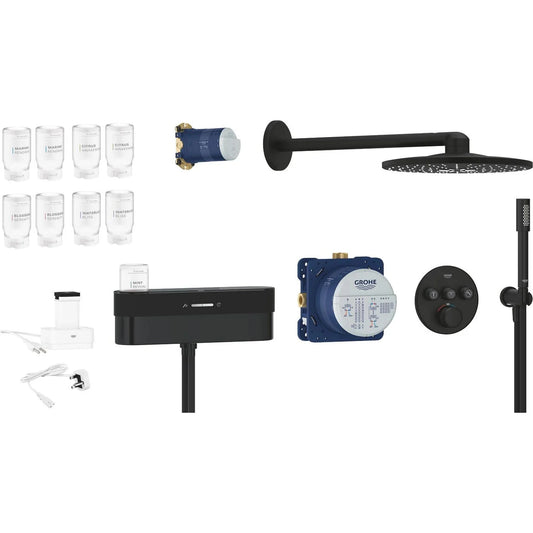 Columna de grifería para baño/ducha termostático Grohe - Negro