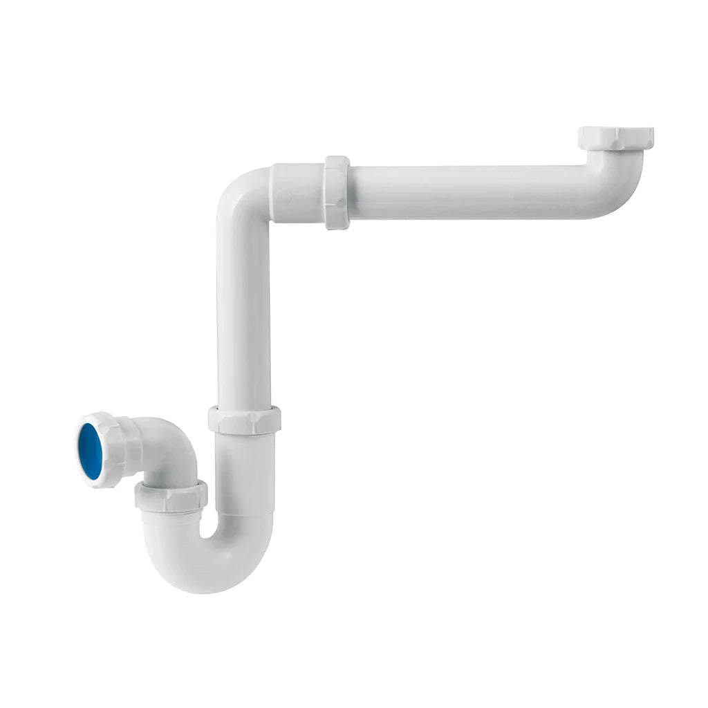 Sifón P horizontal Jimten lavabo/bidet 1 1/4" blanco Ø32mm S-305
