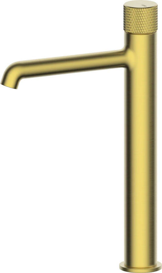 Grifo de lavabo extra alto Stillo Hades volante Cold Open oro con aireador