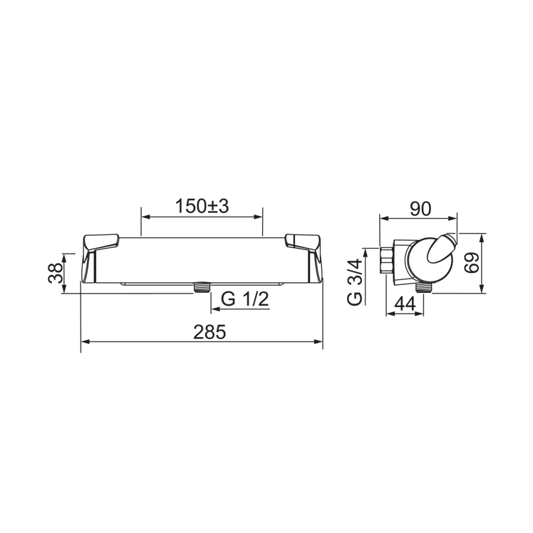 Suihkuhana Oras Optima 7160 termostaattinen [6318040] |