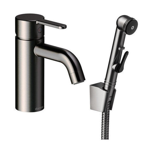 Grifo de Lavabo Damixa Silhouet con Bidetta – Grafito Cepillado PVD