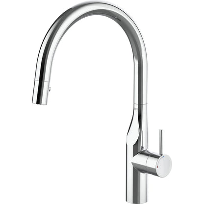 Grifo de cocina extra alto Roca Glera monomando extraíble y abatible en acabado cromo