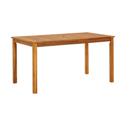 Mesa De Jardín Madera Maciza De Acacia