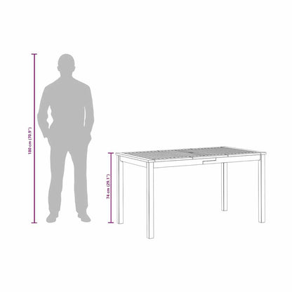 Mesa De Jardín Madera Maciza De Acacia