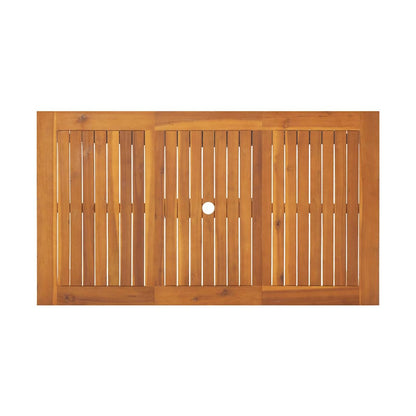 Mesa De Jardín Madera Maciza De Acacia