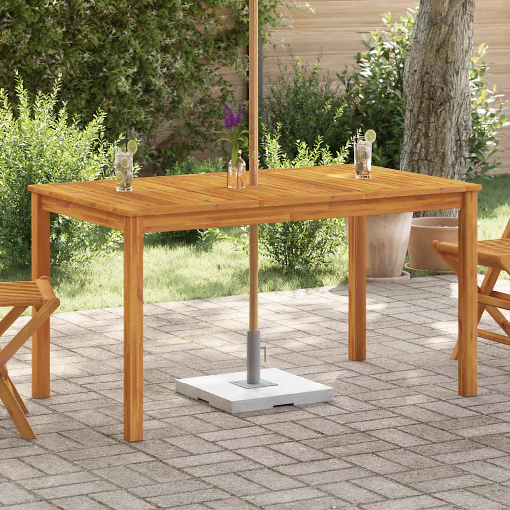 Mesa De Comedor De Jardín Madera Maciza De Acacia