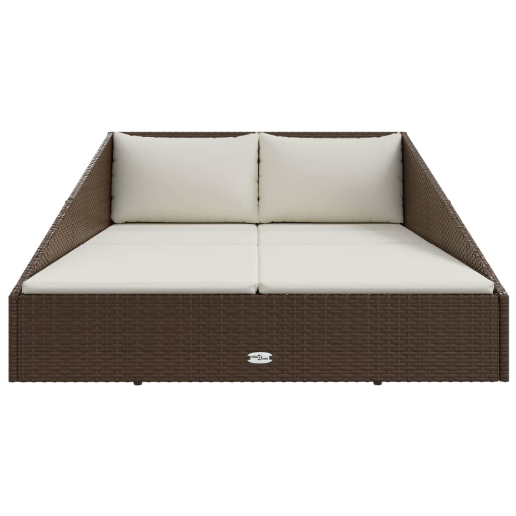 Tumbona Cama De Jardín Ratán Sintético 110X200 Cm