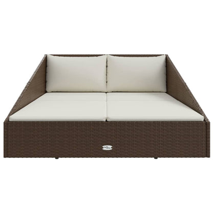 Tumbona Cama De Jardín Ratán Sintético 110X200 Cm