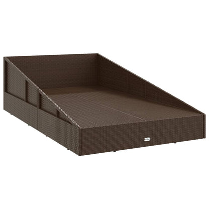 Tumbona Cama De Jardín Ratán Sintético 110X200 Cm
