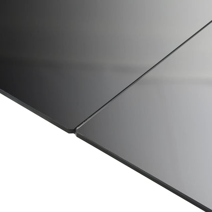 Mesa De Jardín De Aluminio Y Vidrio Negra 190X90X74 Cm