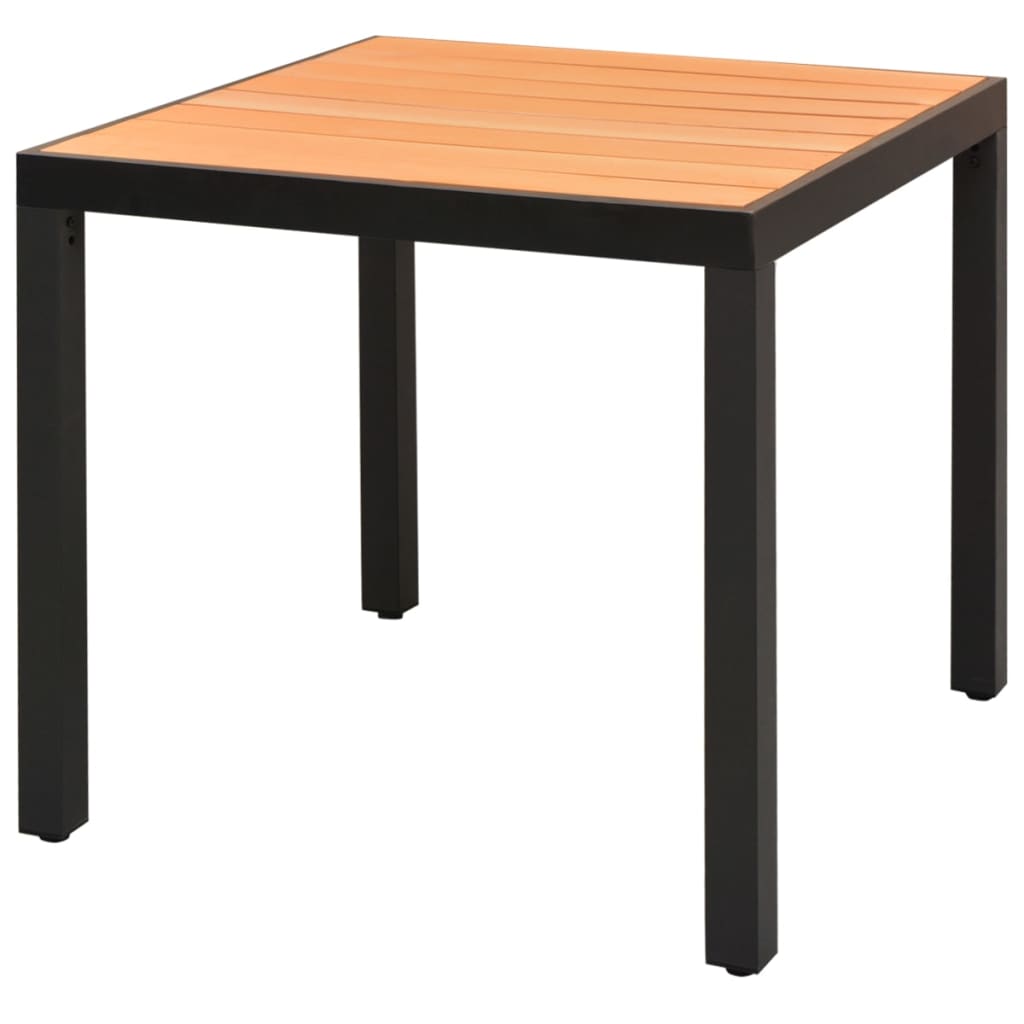 Mesa De Jardín De Aluminio Y Wpc 185X90X74 Cm