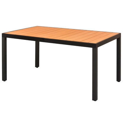 Mesa De Jardín De Aluminio Y Wpc 185X90X74 Cm
