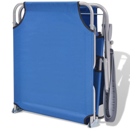 Tumbona Con Toldo De Acero Acero Azul