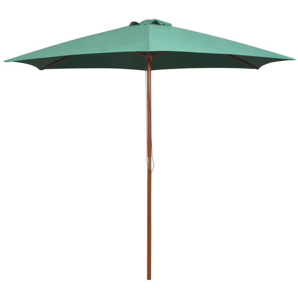 Sombrilla De Jardín Con Palo De Madera Gris Taupe 270 Cm