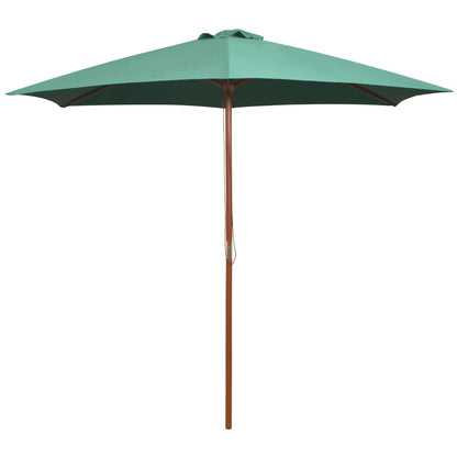 Sombrilla De Jardín Con Palo De Madera Gris Taupe 270 Cm