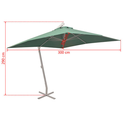 Sombrilla Colgante Con Palo De Aluminio 300X300 Cm